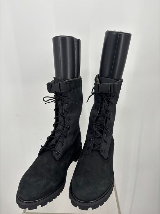 Timberland 6-Inch Premium Gaiter Boots Mens 13 Black Suede Buckle Lace Up Combat main image 5